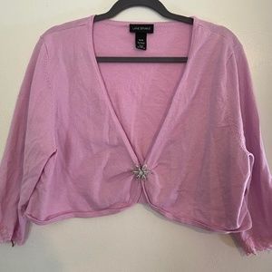 Lane bryant Bolero shrug pink jeweled